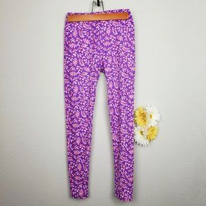 Lularoe purple floral print leggings